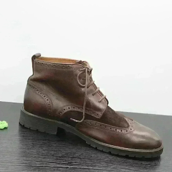 Florsheim Limited Men's Brown Leather Wingtip Boot - Picture 3 of 11